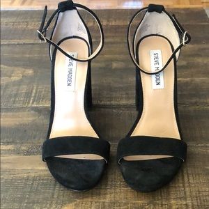 Steven Madden Black Ankle Strap Heels